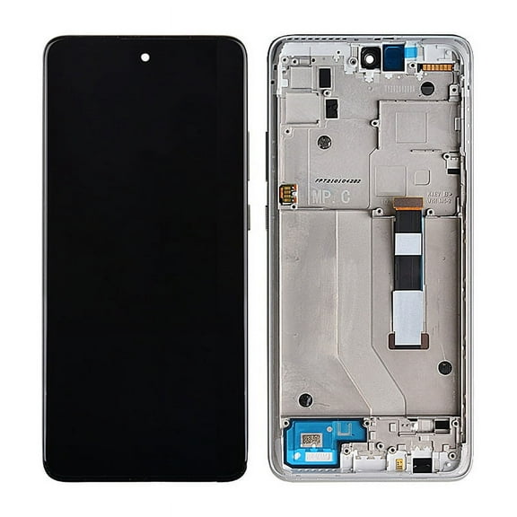 GSA LCD Touch Screen Frame for Motorola Moto One 5G Ace XT2113 Silver Frosted