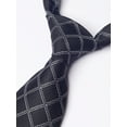 thumbnail image 4 of Yongchuantie Men's Black Checkered Pattern Tie Hand Knot 9CM Wide Tie+Gift Box, 4 of 6