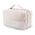 thumbnail image 1 of Bolsa de cosméticos de cuero PU con cierre de cremallera, gran capacidad, esponjosa para mujeres y niñas, 1 of 9