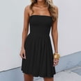 thumbnail image 2 of Casual Summer Dresses Strapless Design With Pleated Bust Versatile For Everyday Wear And Vacations Perfect For All Seasons Basic Wardrobe, 2 of 5