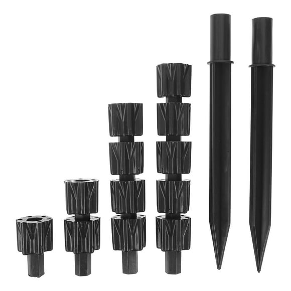 Phenofice 2Ud Stakes De Plásticos Negros Para Exterior Con Artificiales Resistentes