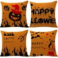 thumbnail image 4 of Yidarton Halloween Home Printing Pattern Pillow Cover Letter Cartoon Pumpkin Printed Pillowcase Car Sofa Cushion Cover, 4 of 6
