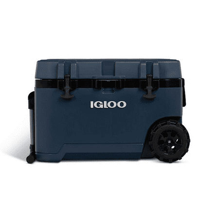 Igloo 35037 75 Quart Rugged Performance Cooler with Wheels  Rugged Blue