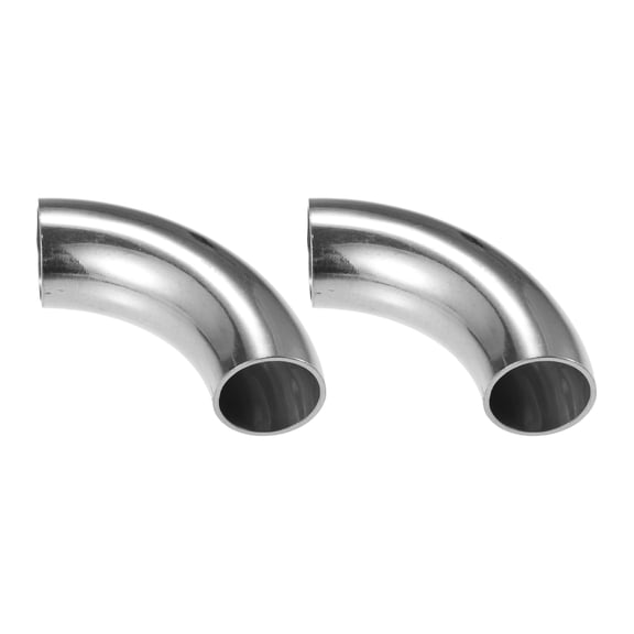 2 Pcs OD 1 Inch 90 Degree Mandrel Bend Elbow SS304 Stainless Steel Bend Tube Exhaust Elbow Pipe