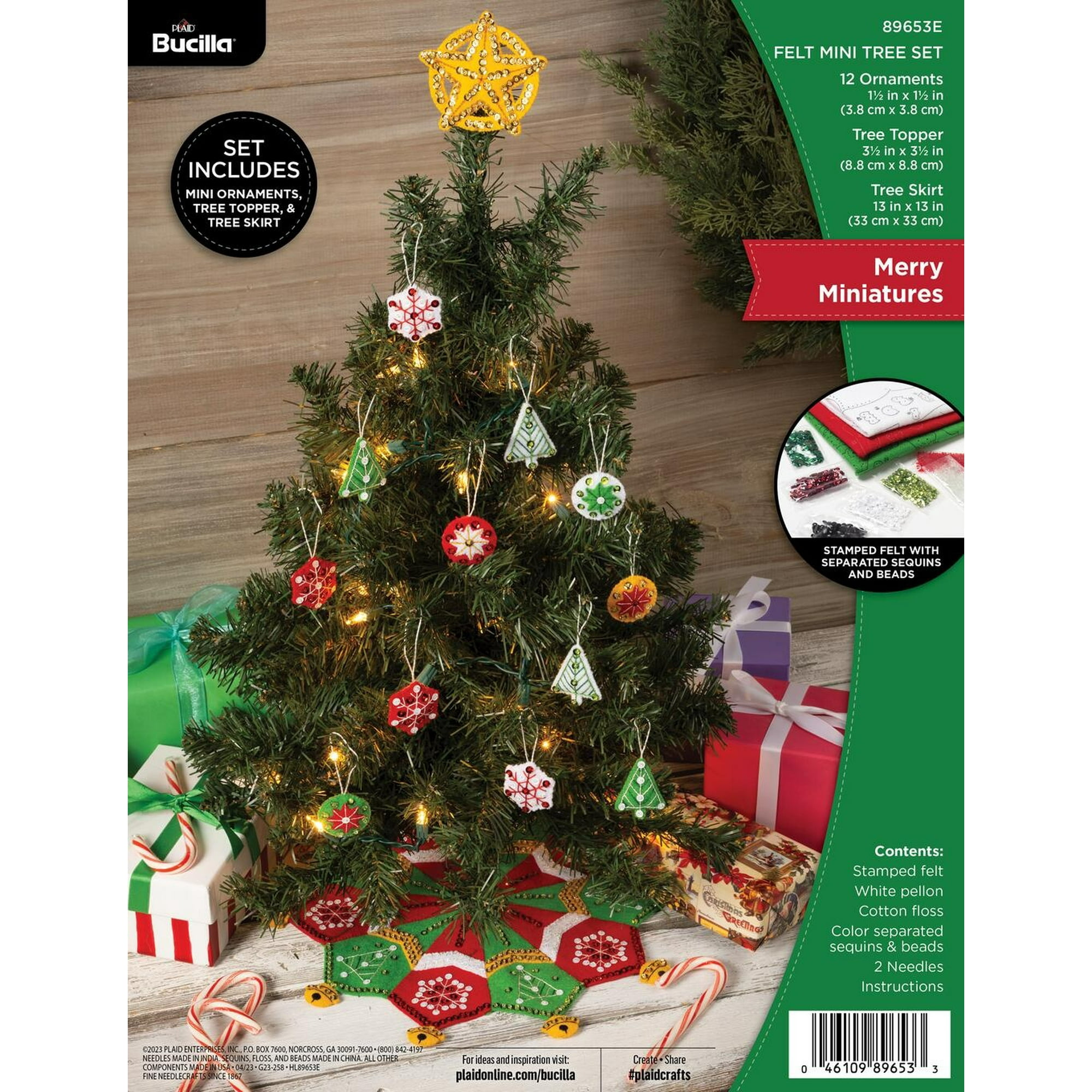 【超お買い得!】 Applique Ornaments Felt Bucilla Kit 14-Merry Of Set 裁縫道具