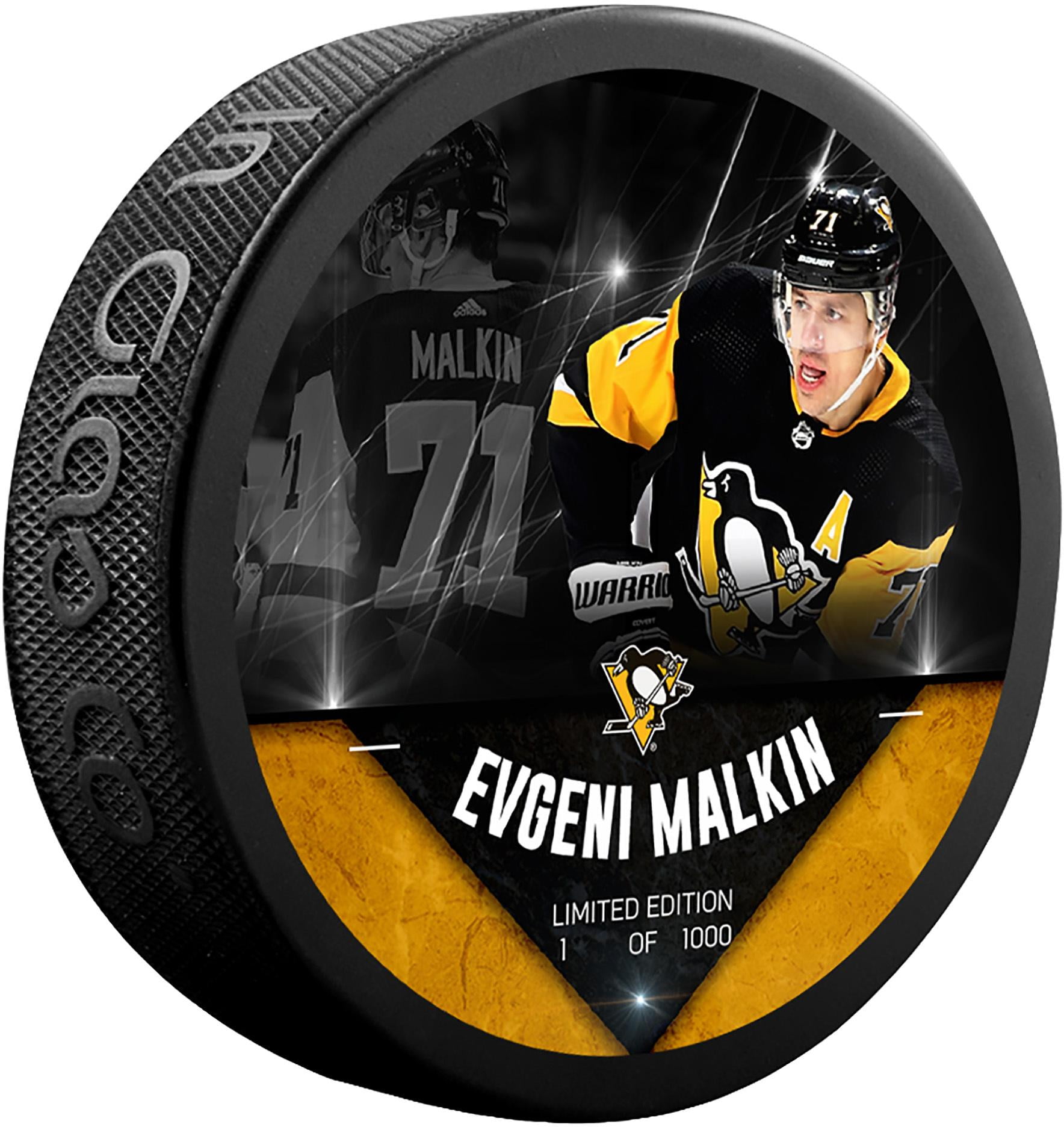 Evgeni Malkin Pittsburgh Penguins Unsigned Fanatics Exclusive Player Hockey Puck - Limited Edition of 1000