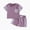 #01 Purple, variant on kaprioy Baby Boy Clothes 6M-3T Checkered Patchwork Pocket T-Shirt and Stretch Shorts 2-Piece Set Infant Boy Outfit