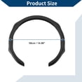 thumbnail image 4 of Unique Bargains PU Artificial Leather Steering Wheel Cover ABS Car Steering Wheel Protector 14.96" Black Carbon Fiber Texture 1 Pc, 4 of 6