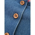 thumbnail image 4 of Bellafa Toddler Girl Christmas Jean Dress Long Sleeve Fall Winter Cotton Casual Denim Shirt Dresses 2-7Years Kids Button Back Dress, 4 of 10
