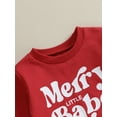 thumbnail image 6 of Wassery Baby Girl 2Pcs Christmas Outfits Long Sleeve Letter Print Pullover + Flare Pants Set 9M 12M 18M 24M 3T 4T Toddler Girl Christmas Clothes, 6 of 9
