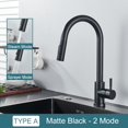 thumbnail image 1 of Grifo de cocina negro con envío gratis, mezclador extraíble de dos funciones con un solo mango, grifos de agua fría y caliente montados en cubierta Tan Jianjun unisex, 1 of 2