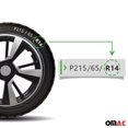 thumbnail image 7 of OMAC 14" Hubcaps Wheel Rim Cover Black with Light Grey Insert 4pcs Set, 7 of 7