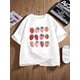 thumbnail image 1 of ' Short-Sleeve Strawberry Print T-Shirt - 100% Cotton, Soft & Comfortable Round Neck Casual Top for Summer Playtime, Everyday Tee | Fun Print Tee | Soft Knit Fabric, Strawberry Shirt, 1 of 6