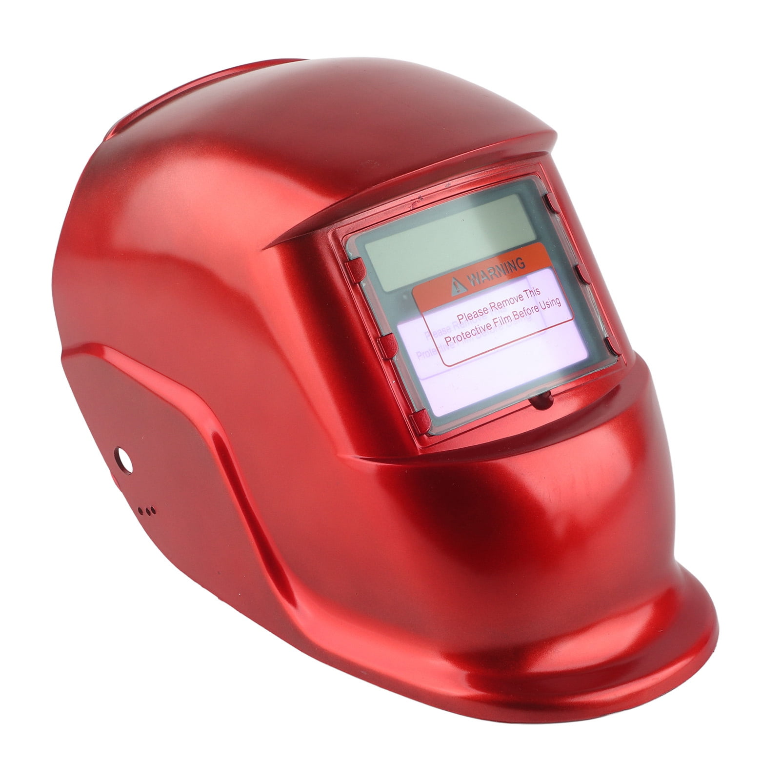 YAHHU Solar Auto Darkening Welding Helmet Arc Tig Mig Grinding Welders Mask with 5 PC Lenses, Adjustable Shade DIN 9-13 Protection Gear Red