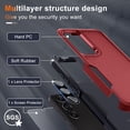 thumbnail image 3 of for Samsung Galaxy S24 Case, Full Body Heavy Duty Rugged Shockproof Protective Phone Cover , Red, 3 of 15
