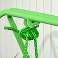 thumbnail image 6 of Outsunny Toddler Swing Set with Metal Stand, Safety Seat Belt, Baby Swing Set for Kids Aged 6-36 Months, Green, 6 of 9