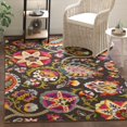 thumbnail image 2 of Safavieh Monaco Collection MNC229B Tapis Moderne Coloré Floral Marron et Multi (3 Pieds x 5 Pieds), 2 of 2