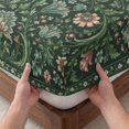 thumbnail image 3 of Full Size Fitted Sheet Set - Middle Century 3 Piece Bedding Sets 16" Deep Pocket Fitted Sheet with 2 Pillowcases, Vintage Rustic Botanical Floral Green Brushed Microfiber Hotel Luxury Bed Sheets, 3 of 9