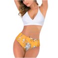 thumbnail image 2 of Feimerou Women High Waisted Bikini Sets Sexy Tummy Control Swimsuits Fashion Floral Printed Push Up Padded V Neck Two Piece Bathing Suit Clearance On Sale, 2 of 7