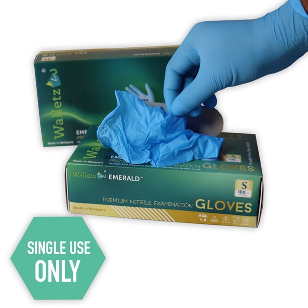 Emerald XL Nitrile Exam Gloves, Powder Latex Free, 100 Count