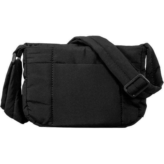 GZhLonKiMa Puffer Bag Small Quilted Tote Bag for Women Nylon Lightweight Shoulder Crossbody Bags Filled with Cotton Purse