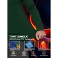 thumbnail image 5 of URBAN BUCK Men Turtleneck Long Sleeve Slim Fit Shirt - Ultra Soft Cotton Premium Winter Sweater - Warm Pullover Fitted Sweatshirt Kyle Green (XL), 5 of 7