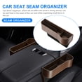 thumbnail image 1 of Estuche multifuncional de fibra de carbono organizador para espacio de asiento de automóvil (pasajero marrón), 1 of 5