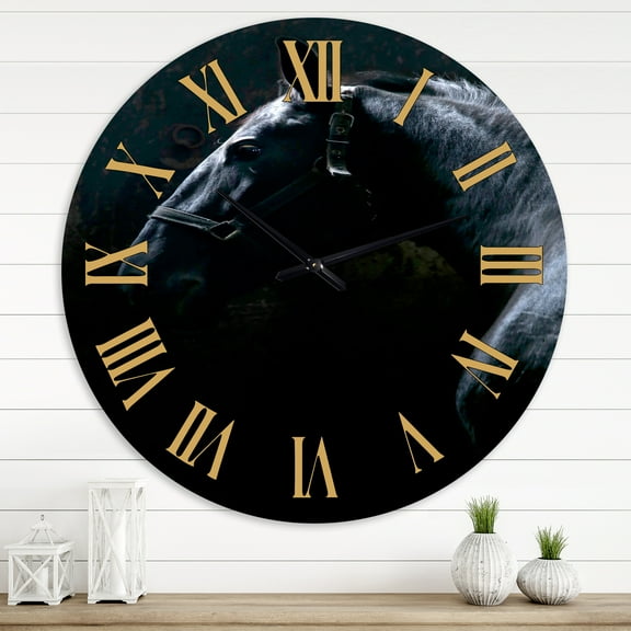 Designart 1 in Quartz Farmhouse Wall Clock