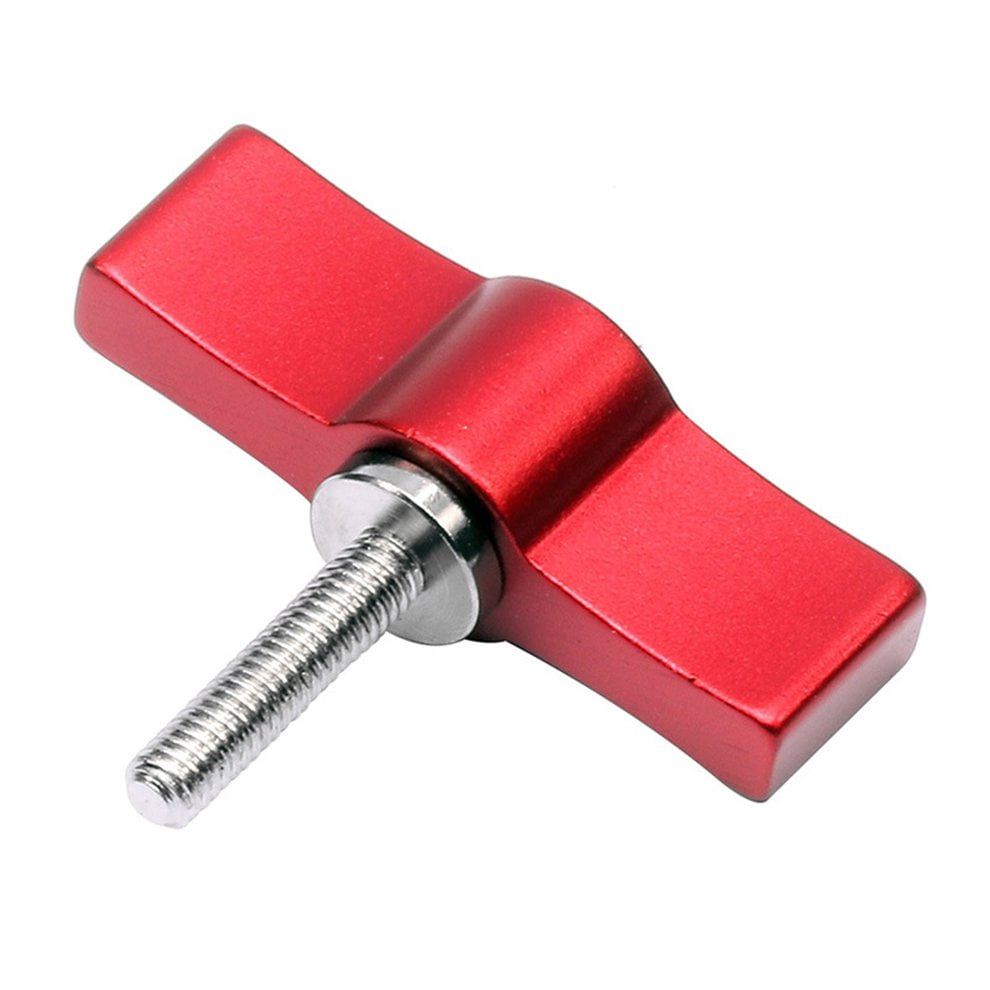 Aluminum T Type Adjustable Tighten Locking T-Shaped Handle M6 Screw Blue