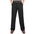 thumbnail image 2 of Stamzod Work Pants for Men Business Casual Loose Straight Leg Trousers Flat Front Cotton Dress Pants Officewear Z Navy 31, 2 of 7
