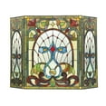 thumbnail image 2 of RADIANCE Goods Tiffany-Glass 3pcs Folding Victorian Fireplace Screen 44" Wide, 2 of 3