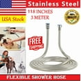 thumbnail image 2 of ZYLER- 118Inch 3M Shower Hose Flexible Stainless Steel Chrome Shower Head Hose Pipe, 2 of 6