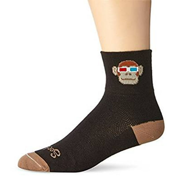 SockGuy Women's Crazy Eights Cycling Socks - 3 Inch Athletic Socks For Running & Sports