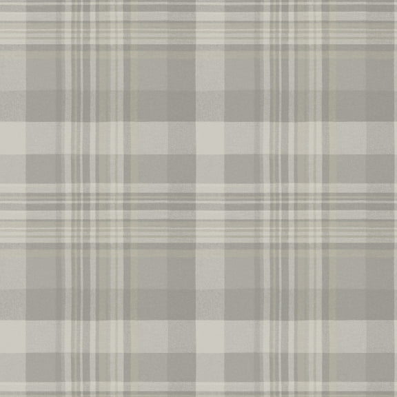 Chesapeake Yellowstone Dutton Plaid Grey Wallpaper