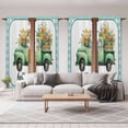 thumbnail image 6 of Hello Spring Kitchen Curtain for Berdoom Living Room Cafe 72 Inch Length, Easter Flowers Green Truck Floral Blue Plaid Tiers Curtains Light Filtering Drapes Window Treatment 2 Panels 52"Wx72"L, 6 of 8