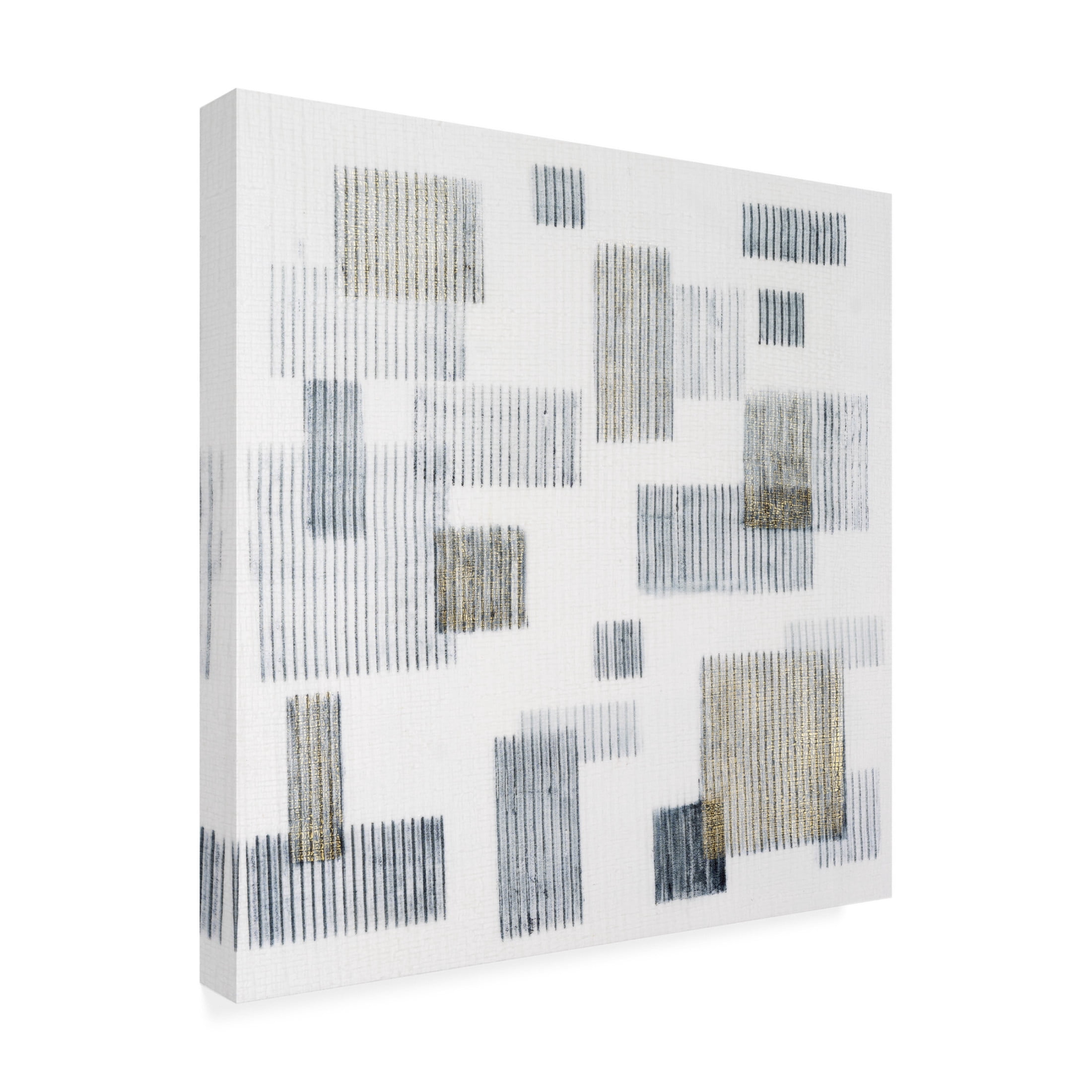 Trademark Fine Art Vanna Lam  Embellished Shadow Squares II Canvas Wall Art