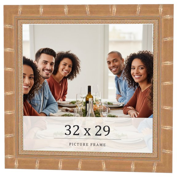 32x29 Frame Gold Real Wood Picture Frame Width 1.5 inches | Interior Frame Depth 0.5 inches |