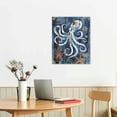 thumbnail image 3 of Acheng Octopus Wall Art Picture Canvas Vintage Style Posters Print Modern Bathroom Decor Artwork Framed For Living Room Bedroom Wall Painting Home Decor 12x16 in, 3 of 5
