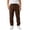 Brown, variant on Boys Uniform Pants Summer Casual Cotton Linen Pants Drawstring Baggy Yoga Trousers with Pockets School Preppy Clothes/Brown/170