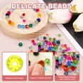 thumbnail image 3 of Uxcell 1000pcs 3mm Bicone Glass Crystal Beads, Faceted Beads with Box Yellow AB, 3 of 5