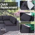thumbnail image 4 of FKS LIFE 10Pcs Patio Cushion Covers Replacement UV-Resistant Covers with Zippers, 25.6x25.6x4 inch Outdoor Cushion Slipcover, 4 of 10