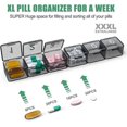 thumbnail image 3 of Monthly Pill Organiser Once a Day - 30 Day Pill Organiser Box - Easy to Open - Large Compartments Portable Case for Travel, 3 of 5