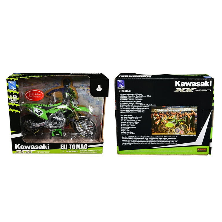Kawasaki KX 450 #1 Eli Tomac Green 1/12 Diecast Motorcycle Model