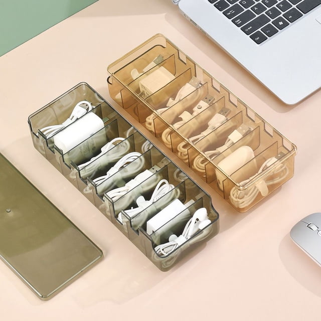 unbranded Caja Organizadora De Cables Con Translúcido Para Almacenamiento Y Orden En Oficina Y Hogar