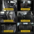 thumbnail image 5 of LAONNVIR Front Car Seat Covers Fit for Subaru WRX 2015-2025 Luxury Leather Front Carseat Cushion Protector Compatible Airbag Automotive Interior Black,2PCS Front Pair, 5 of 8