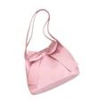 thumbnail image 1 of Bolso de hombro Yuyangstore moderno con decoración de lazo de cuero PU Rosa, 1 of 8