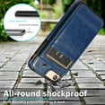 thumbnail image 7 of Feishell Fit for iPhone 7/8/SE 2020/SE 2022 Case with Credit Card Slots,Shockproof Premium PU Leather Magnetic Buckle Vertical & Horizontal Kickstand Back Flip Wallet Protective Phone Cover,Darkblue, 7 of 7