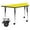 Yellow, variant on Flash Furniture Mobile 22.5''W x 45''L Trapezoid Red HP Laminate Activity Table - Standard Height Adjustable Legs