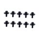 thumbnail image 2 of Tornillos de metal para orejetas de tambor Tornillo de tambor Pieza de tambor Juego de batería Gancho de garra de orejeta duradero Caja Negro, 2 of 9