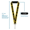 thumbnail image 3 of DC Comics Lanyard, Batman Logo Stripe Yellow Black, Elastic, 3 of 4